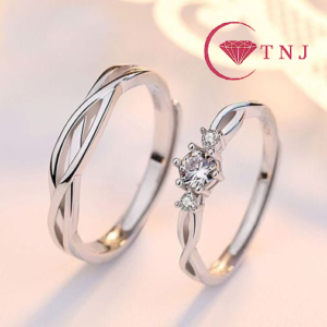 💍 Nhẫn Đôi Bạc Cao Cấp – Biểu Tượng Tình Yêu Vĩnh Cửu 💍